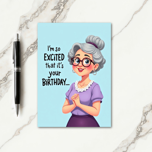 Joyful Birthday Womans Portrait Card