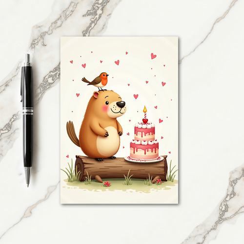 Joyful Birthday Woodland Card