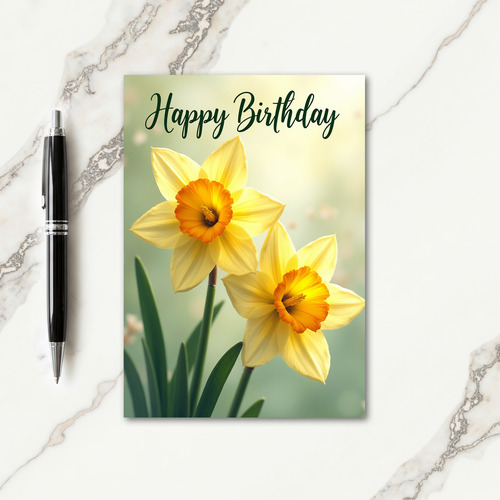 Joyful Birthday Yellow Bloom Card
