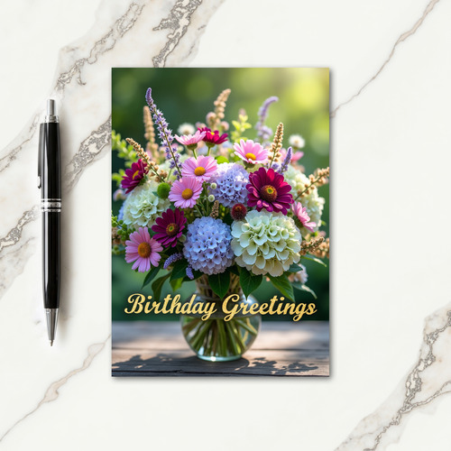 Joyful Bloom Vase Card