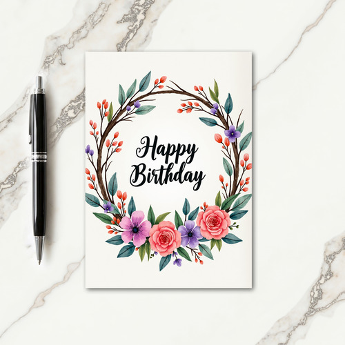 Joyful Bloom Watercolor Card