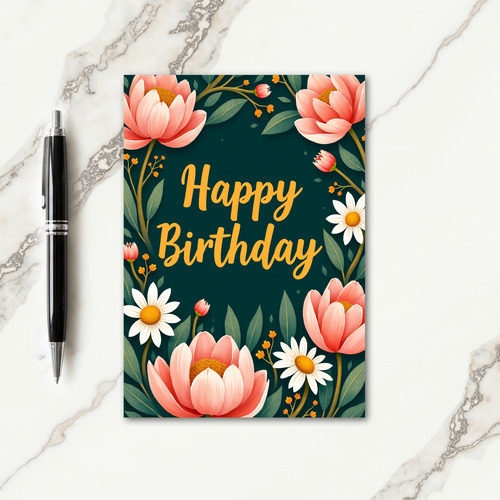 Joyful Blossom Birthday Card