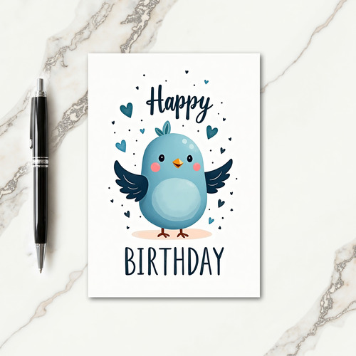 Joyful Blue Bird Card