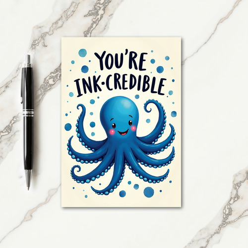 Joyful Blue Birthday Card