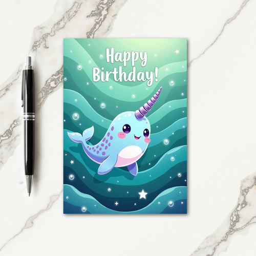 Joyful Blue Creature Card