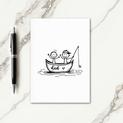 Joyful Boat Dads Day Card