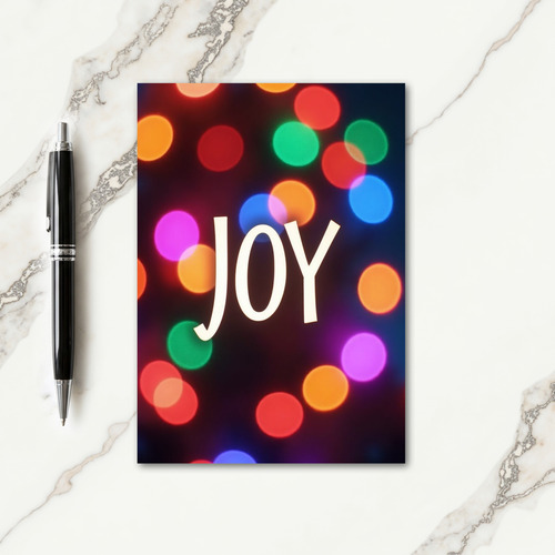 Joyful Bokeh Christmas Card
