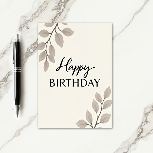 Joyful Botanical Script Card