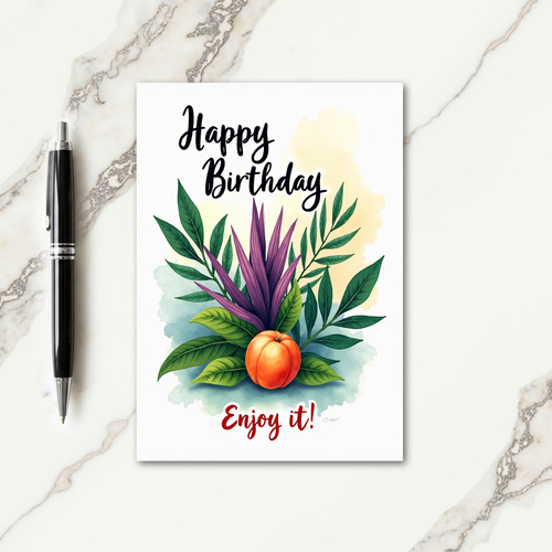 Joyful Botanical Watercolor Card