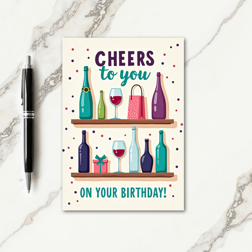 Joyful Bottles Birthday Card