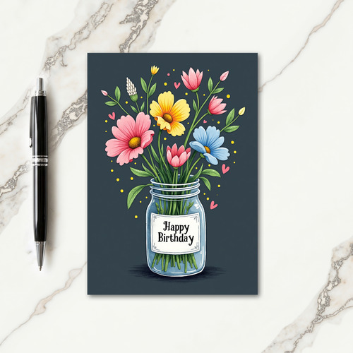 Joyful Bouquet Birthday Card