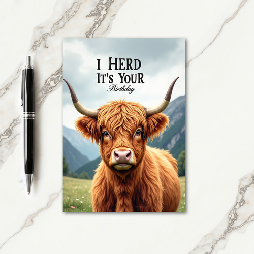 Joyful Bovine Birthday Card