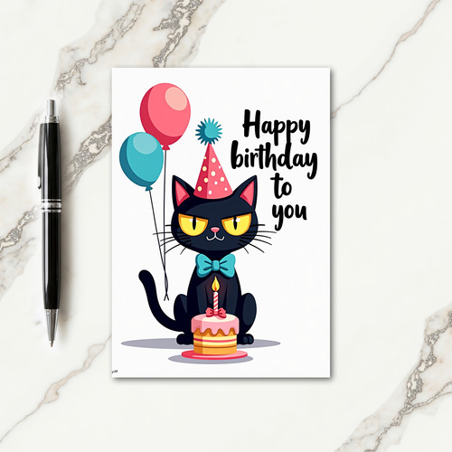 Joyful Bow Tie Animal Card