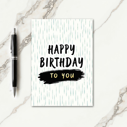 Joyful Brush Script Birthday Card