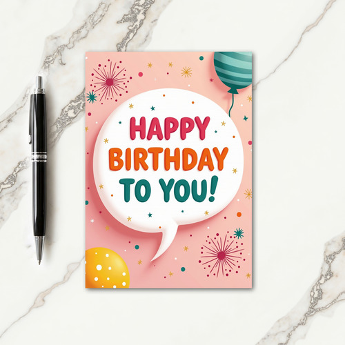 Joyful Bubble Message Card