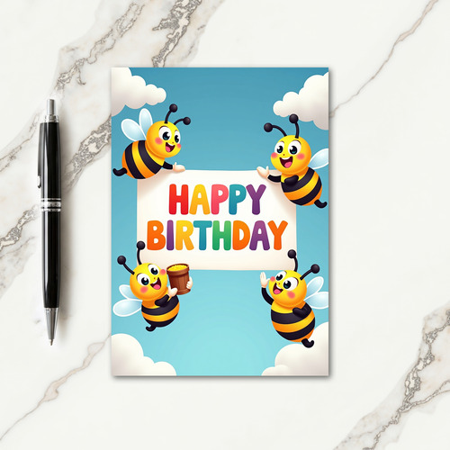 Joyful Bug Birthday Card
