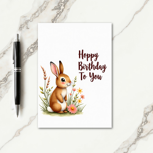 Joyful Bunny Art Card