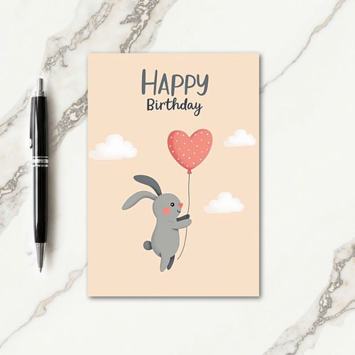 Joyful Bunny Balloon Card
