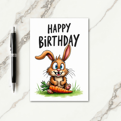 Joyful Bunny Sketch Card