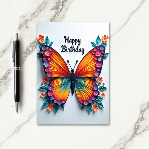 Joyful Butterfly Art Card