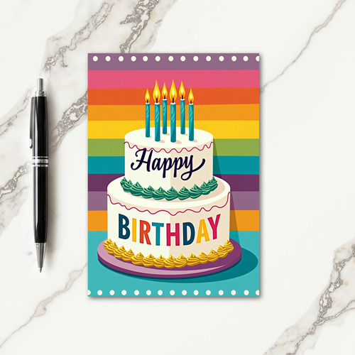 Joyful Cake Illustration Card