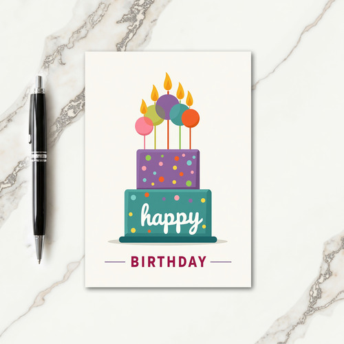 Joyful Cake Polka Dot Card