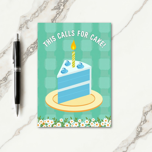 Joyful Cake Slice Birthday Card