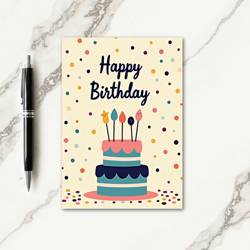 Joyful Cake Toppers Birthday Card