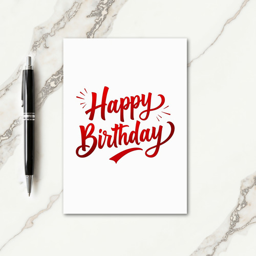 Joyful Calligraphic Birthday Card