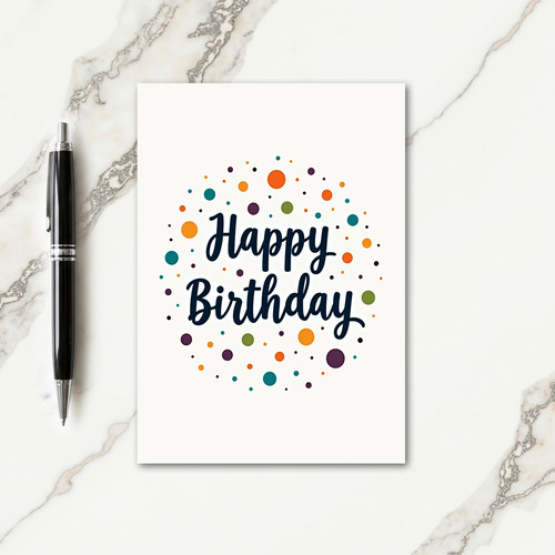 Joyful Calligraphy Birthday Card