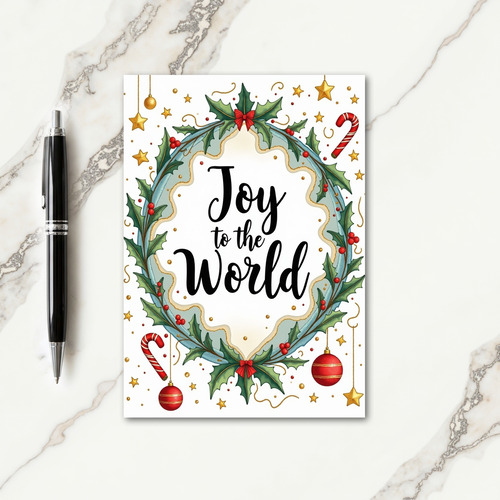 Joyful Calligraphy Christmas Card