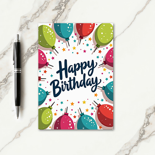 Joyful Calligraphy Sphere Card