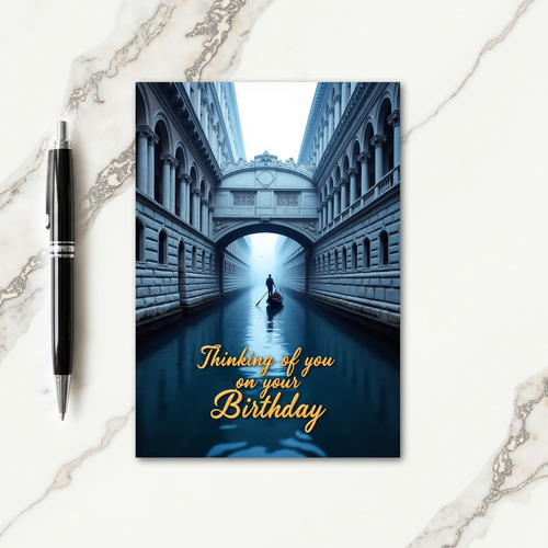 Joyful Canal Birthday Card