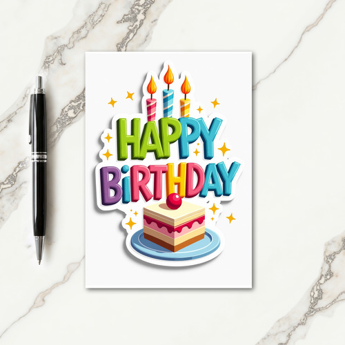 Joyful Candle Birthday Card