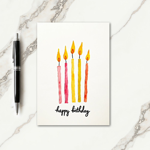 Joyful Candle Glow Birthday Card