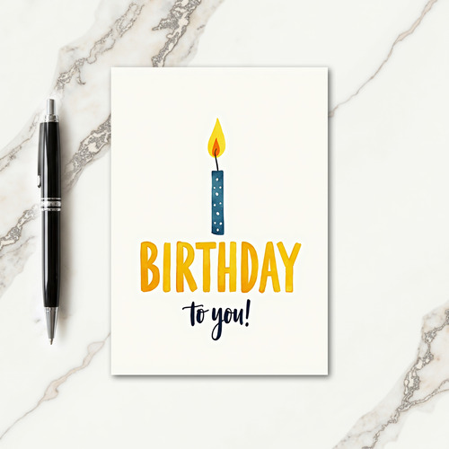 Joyful Candle Watercolor Card