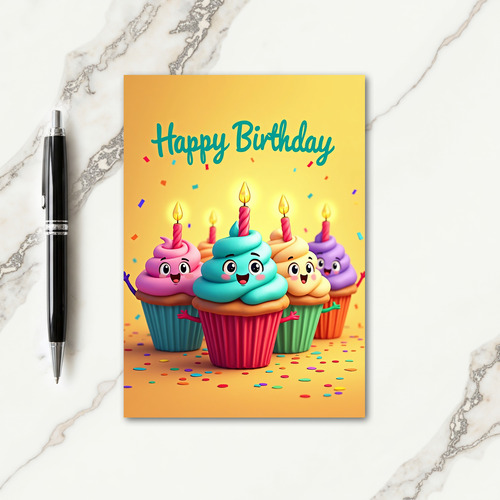 Joyful Candled Birthday Card
