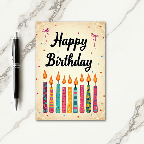 Joyful Candles Birthday Card