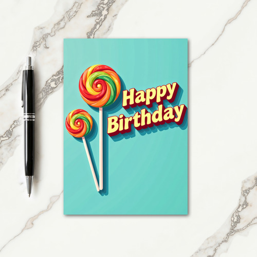 Joyful Candy Birthday Card