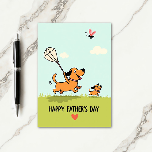 Joyful Canine Fathers Day Card