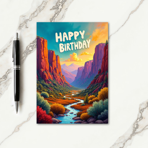Joyful Canyon Birthday Card