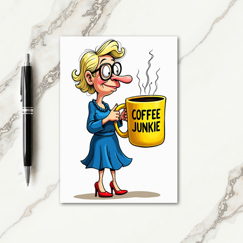Joyful Caricature Birthday Card