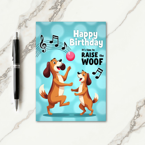 Joyful Cartoon Birthday Card
