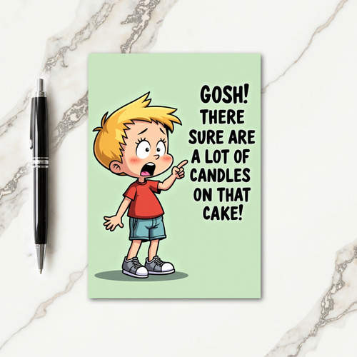 Joyful Cartoon Child Birthday Card