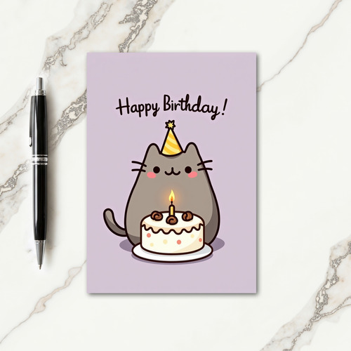 Joyful Cat Cake Card