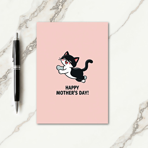 Joyful Cat Mothers Day Card