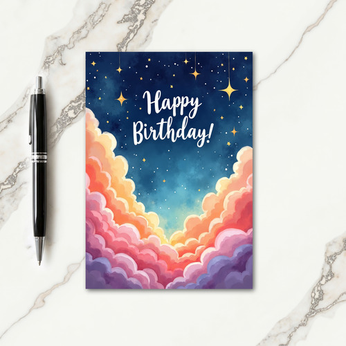 Joyful Celestial Birthday Card