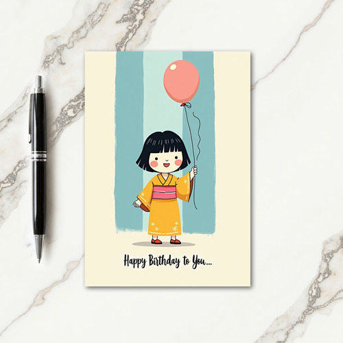 Joyful Child Balloon Card