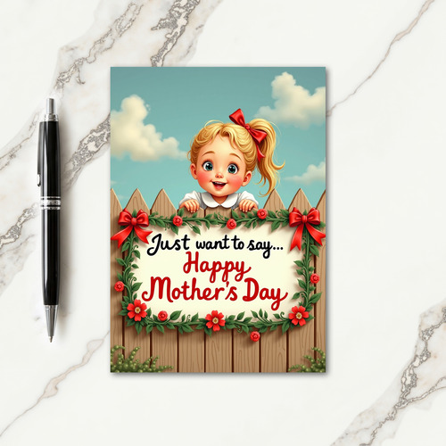 Joyful Child Peekaboo Fence Card