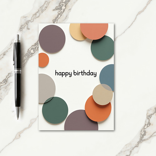 Joyful Circles Birthday Card